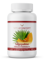 Lade das Bild in den Galerie-Viewer, Sägepalme Kapseln inklusive Kürbiskern. Nahrungsergänzungsmittel mit Sägepalme und Kürbiskern Extrakt.