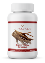 Lade das Bild in den Galerie-Viewer, Roter Panax Ginseng Kapseln aus Pflanzenextrakt.